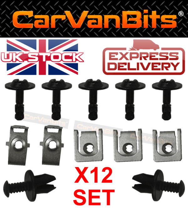 For Audi A4 B8 B9 2007 Undertray Under Gearbox Cover Kit Clip Fixing Clips Set 375528307713