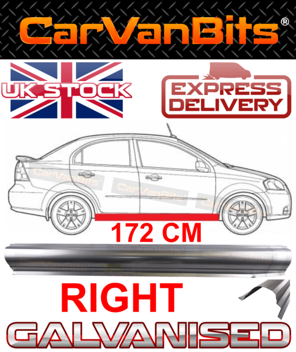 For Chevrolet Aveo T250 06 11 Saloon Sill Repair Body Rust Outer Panel Right 374504710323