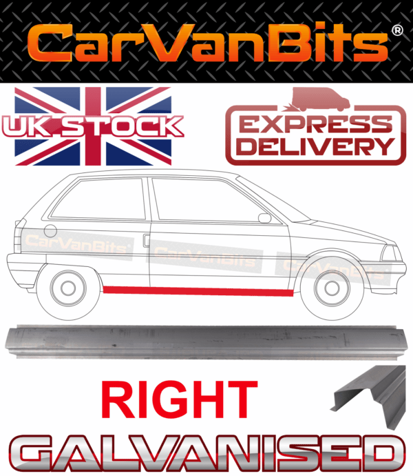 For Citroen Ax Za 3 Door 86 98 Sill Repair Body Rust Outer Panel 170cm Right 375193670753