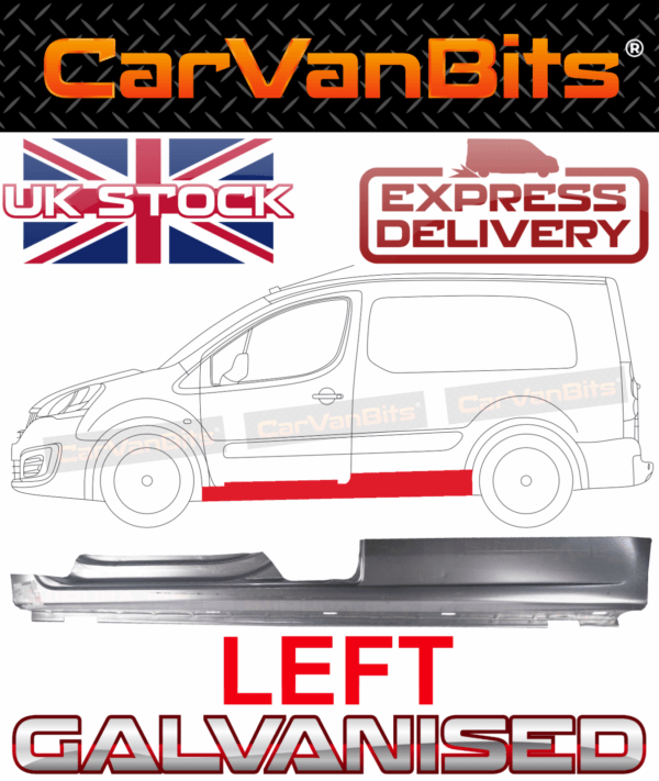 For Citroen Berlingo Peugeot Partner 08 18 Full Sill Repair Body Panel Left 375211890643