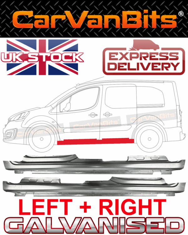 For Citroen Berlingo Peugeot Partner 08 18 Full Sill Repair Body Panel Pair 375332966253