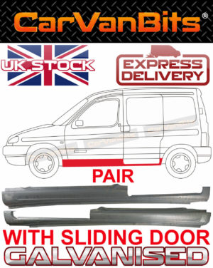 For Citroen Berlingo Peugeot Partner 96 08 Full Sill Repair Body Panel Pair 374949950393