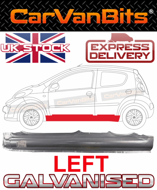 For Citroen C1 Peugeot 107 05 12 5d Full Sill Repair Body Rust Panel Outer Left 375241562283