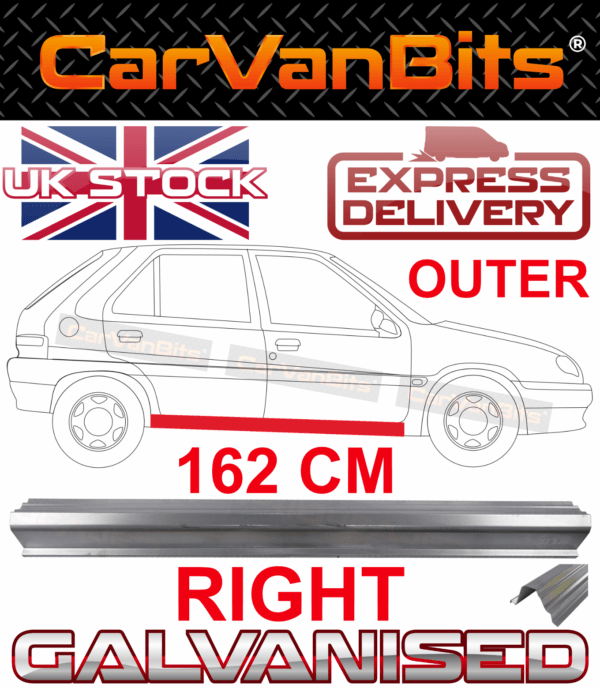 For Citroen Saxo 5 Door 96 04 Sill Repair Body Rust Outer Panel Right 375270109383