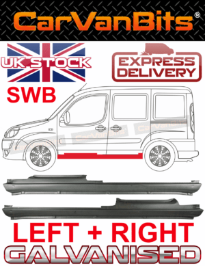 For Fiat Doblo Swb 2001 2010 Full Sill Repair Body Rust Outer Panel Pair 375631617733