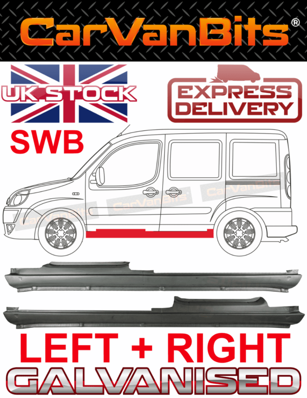 For Fiat Doblo Swb 2001 2010 Full Sill Repair Body Rust Outer Panel Pair 375631617733