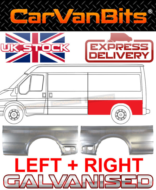 For Ford Transit Lwb 00 14 Mk6 Mk7 Rear Wheel Arch Quarter Repair Body Panel Set 374376610583