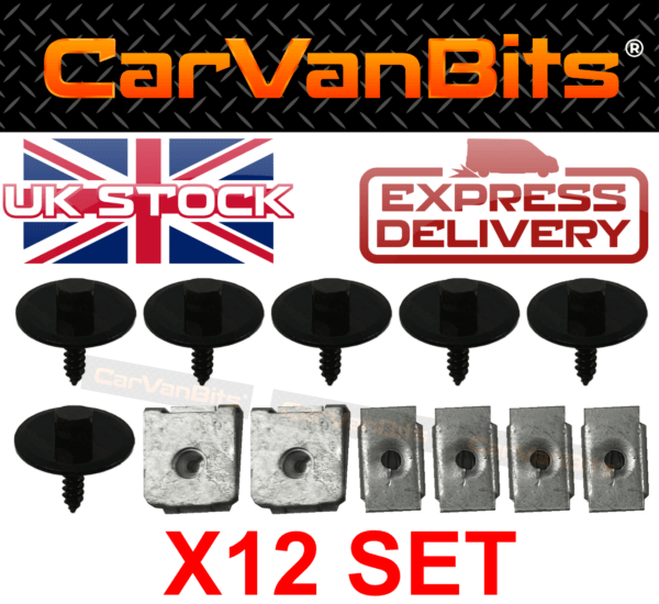 For Mercedes A Class 97 04 Undertray Under Engine Cover Clip Kit Fixing Clips 375528157603