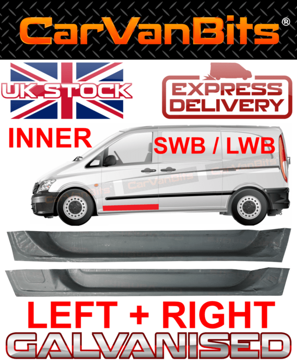 For Mercedes Vito Viano W639 03 14 Front Door Inner Repair Sill Body Panel Pair 375745221613