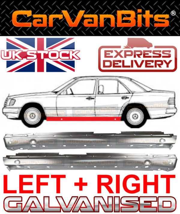 For Mercedes W124 84 96 E Class Full Sill Repair Body Rust Outer Panel Pair 373104598713