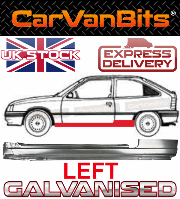 For Vauxhall Kadett E 3 Door 84 93 Full Sill Repair Panel Left 375335935163