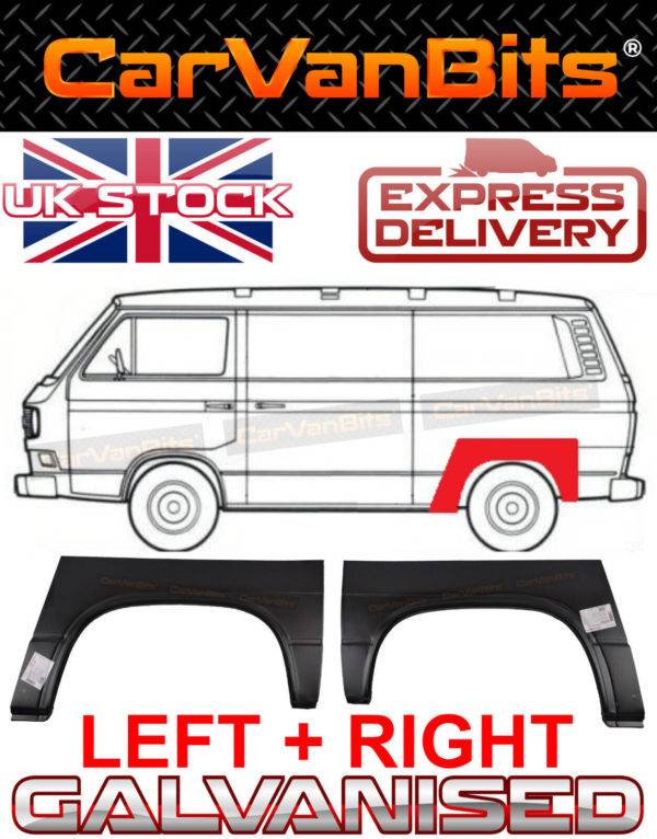 For Volkswagen Transporter T3 79 92 Rear Wheel Arch Repair Panel Fender Pair 373660029083