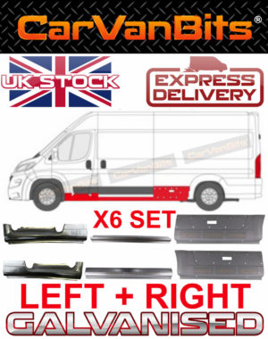 For Fiat Ducato Boxer Relay Jumper 2006 Sill Repair Panel Side Door Arch Set X6 374430605174