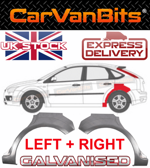 For Ford Focus Mk2 04 11 4d 5d Rear Wheel Arch Repair Body Panel Pair 375152837984