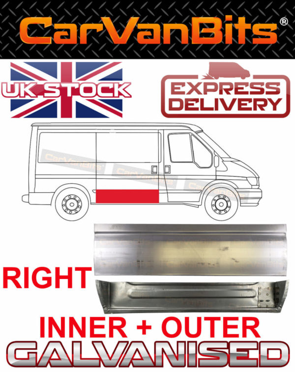 For Ford Transit 00 13 Swb Sliding Door Inner Outer Repair Body Sill Panel Right 374954026454