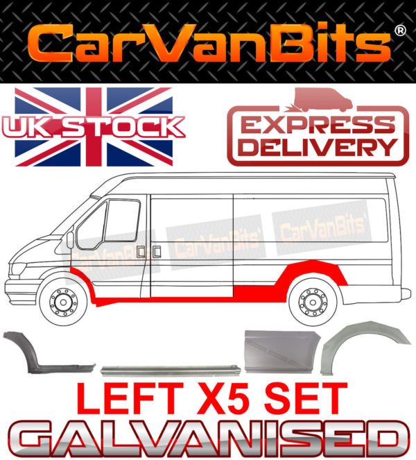 For Ford Transit Lwb 00 14 Mk6 Mk7 Rear Wheel Arch Side Door Repair Panel Set Ns 374246641384