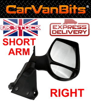 For Ford Transit Mk6 Mk7 00 13 Complete Door Mirror Black Housing Glass Right 375655759784