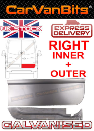 For Mercedes Sprinter Vw Crafter 06 18 Rear Door Skin Repair Body Panel Sill X2 373723903294