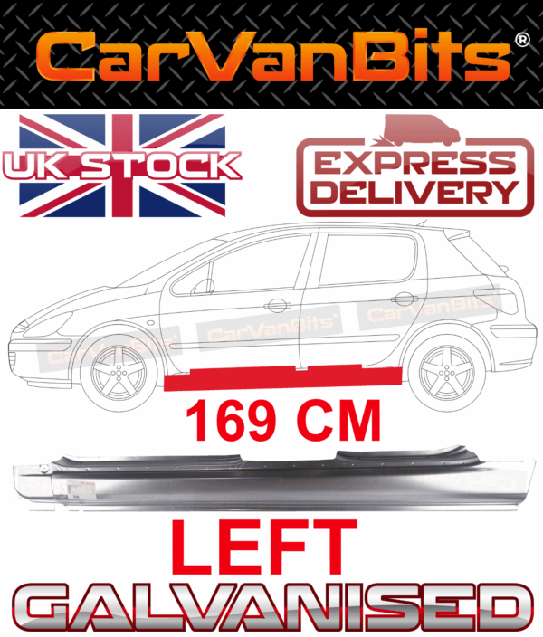 For Peugeot 307 5 Door 01 08 Full Sill Repair Body Rust Outer Rocker Panel Left 375207140984