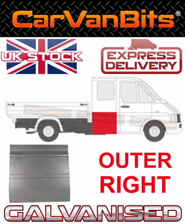 For Sprinter Vw Lt 95 05 Crew Double Cab Rear Door Outer Repair Body Panel Right 375189242944