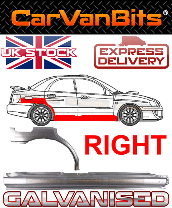 For Subaru Impreza Gd Gg 00 07 Saloon Full Sill And Rear Arch Repair Panel Right 374243560554