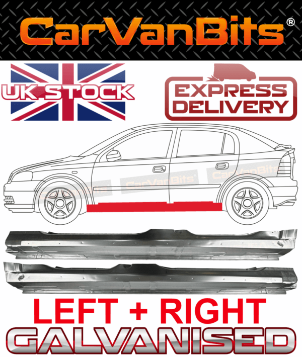 For Vauxhall Astra G 98 09 5 Door Full Sill Repair Body Rust Outer Panel Pair 375332081774