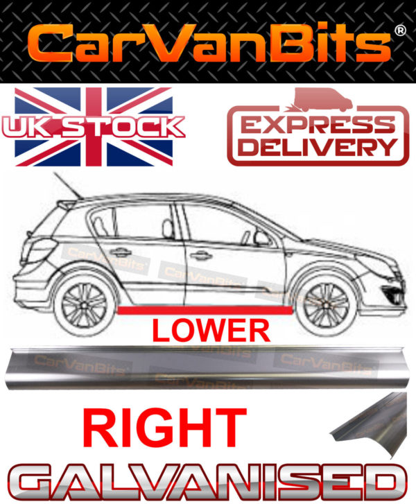 For Vauxhall Astra H Gtc 03 12 Sill Repair Body Rust Lower Outer Panel Right 374373720394