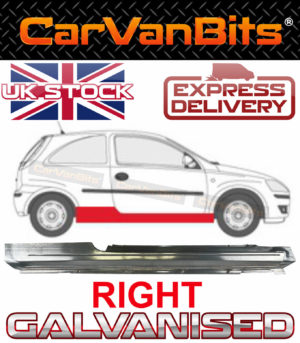 For Vauxhall Combo Corsa C 00 10 3d Full Sill Repair Body Rust Outer Panel Right 374631609044