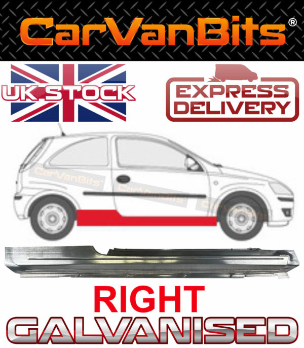 For Vauxhall Combo Corsa C 00 10 3d Full Sill Repair Body Rust Outer Panel Right 374631609044