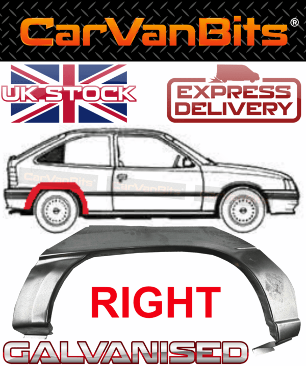 For Vauxhall Kadett E 3 Door 84 93 Rear Wheel Arch Repair Wing Fender Panel Righ 375336006564