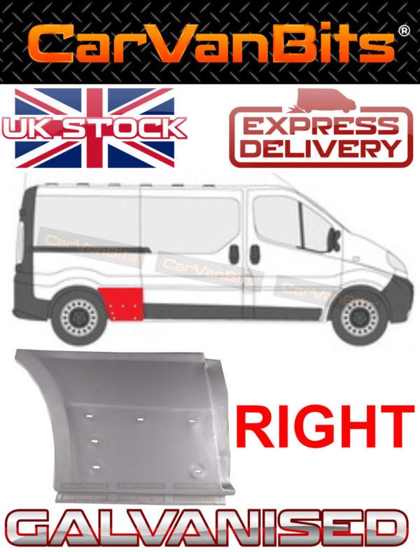 For Vauxhall Vivaro Trafic Primastar 01 14 Rear Body Sill Repair Arch Panel 374908707274