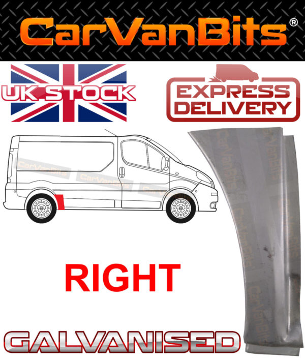 For Vauxhall Vivaro Trafic Primastar Swb 01 14 In Front Rear Arch Repair Panel R 374440432524