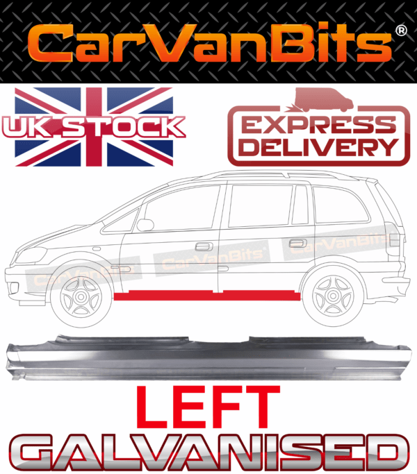 For Vauxhall Zafira A 99 05 Full Sill Repair Body Rust Outer Panel Left 375210911174