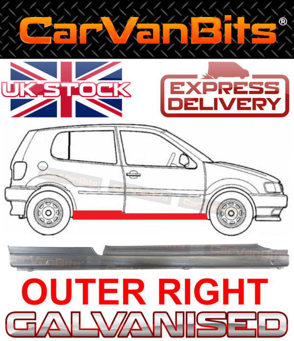 For Vw Polo 6n Hatchback 3 Door 94 99 Full Sill Repair Body Rust Panel Right 374378342324