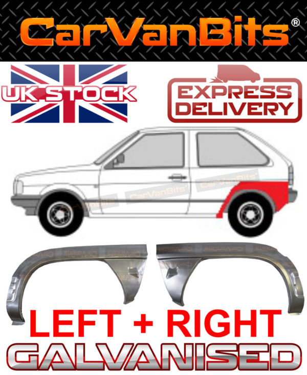 For Vw Polo 86c 3 Door 81 84 Rear Wheel Arch Repair Body Wing Fender Panel Pair 374386471154