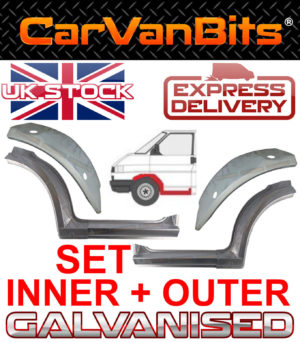 For Vw T4 90 03 Front Wheel Arch Inner Outer Sill Repair Panel Doorstep Set 373311279344