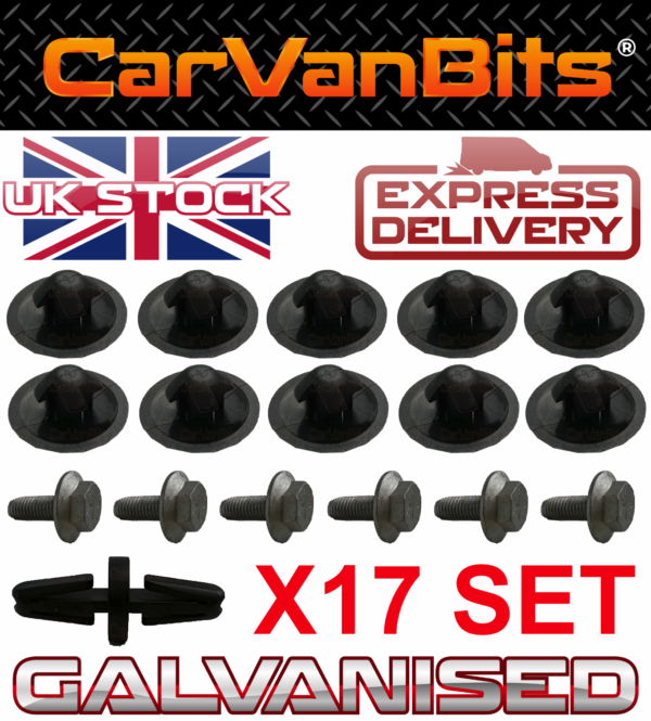 For Vw Transporter T5 T6 03 Undertray Under Engine Fitting Kit Cover Fixing 375038624174