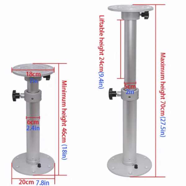 Universal Telescopic Floor Mount Swivel Table Leg Van Camper Motorhome Rv 375133425114 9