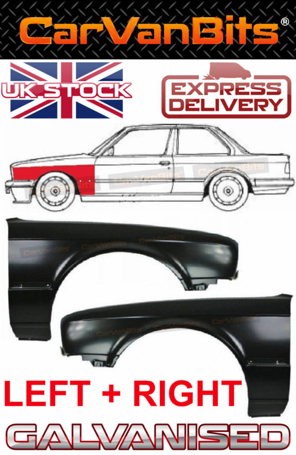 For Bmw 3 Series E30 82 94 New Front Wing Fender Repair Panel Pair Galvanised 374602776875