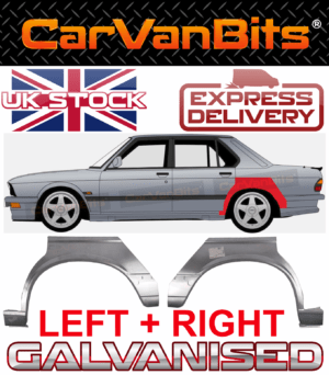 For Bmw 5 E28 81 87 4 Door Rear Wheel Arch Repair Body Rust Wing Panel Pair 375145261065