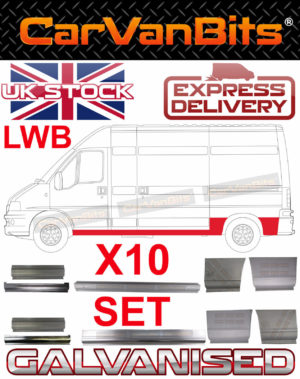 For Fiat Ducato Boxer Relay Jumper Lwb 94 06 Repair Panel Sill Arch Door Set X10 374432312345