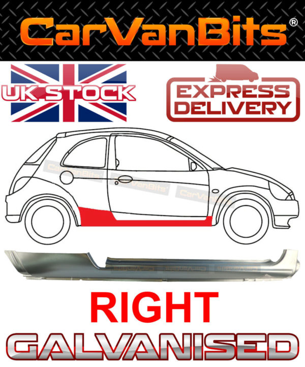 For Ford Ka 3d 96 08 Full Sill Repair Body Lower Panel Klokkerholm Brand Right 373763797945