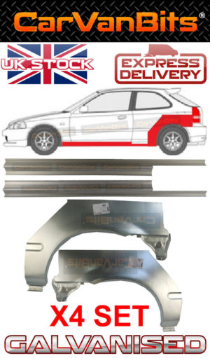 For Honda Civic 95 01 Ej Ek 3 Door 2x Sill Repair Panel 2x Rear Wheel Arch Full 373406779525