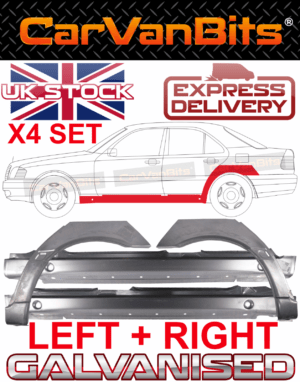 For Mercedes C Class W202 93 01 Full Sill Repair Body Rear Wheel Arch Panel Set 375216099125