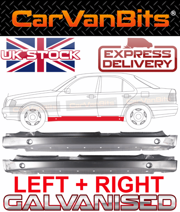 For Mercedes C Class W202 93 01 Full Sill Repair Body Rust Panel Pair 375216068425