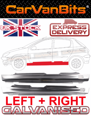 For Peugeot 206 5 Door 98 09 Full Sill Repair Body Rust Outer Rocker Panel Pair 375206726715