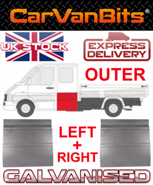 For Sprinter Vw Lt 95 05 Crew Double Cab Rear Door Outer Repair Body Panel Pair 375189246285