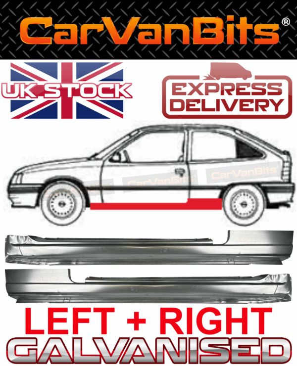 For Vauxhall Kadett E 3 Door 84 93 Full Sill Repair Panel Left Plus Right 375335937265