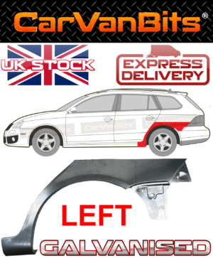 For Vw Golf 6 Vi Mk6 5k Variant Jetta 08 16 Rear Wheel Arch Repair Panel Left 375749119095