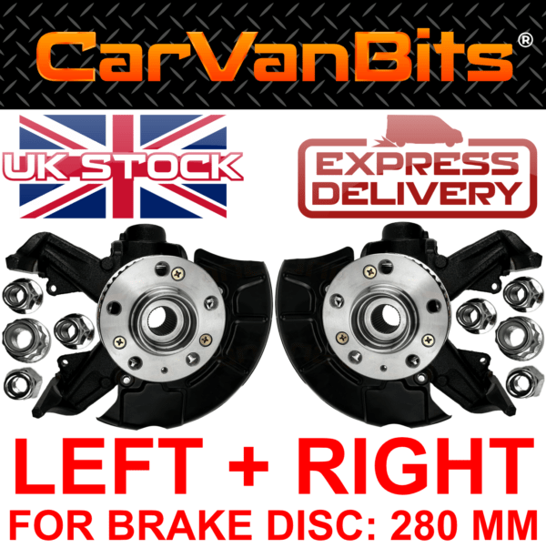 For Vw New Beetle 1998 2010 Front Steering Knuckle Wheel Hub Bearing Pair 375563913645